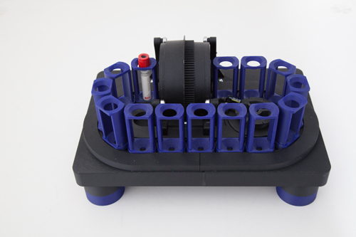 3D-printed prototype of a patented hematology analyzer, which runs automated tests on blood samples. This device allowed engineers from Abbott’s diagnostics business to model parts of the assembly and test the concept before production.